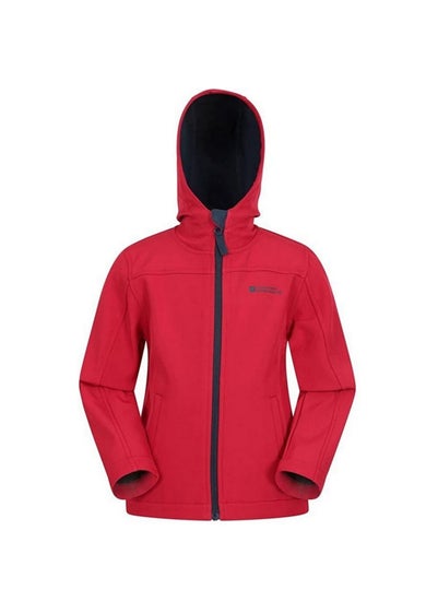 Mountain Warehouse Kids Red Exodus Water Resistant Soft Shell Jacket (3-8yrs)