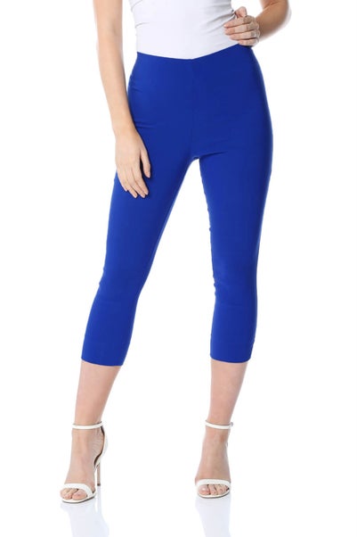 Roman Royal Blue Cropped Stretch Trouser