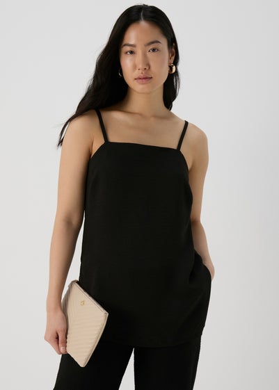 Black Longline Cami Top