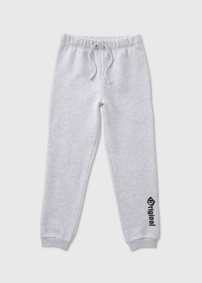 Boys Grey Marl Original Print Co Ord Joggers (7-13yrs)