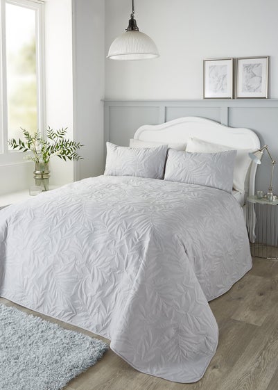 Serene Luana Soft Touch Pinsonic Silver Bedspread