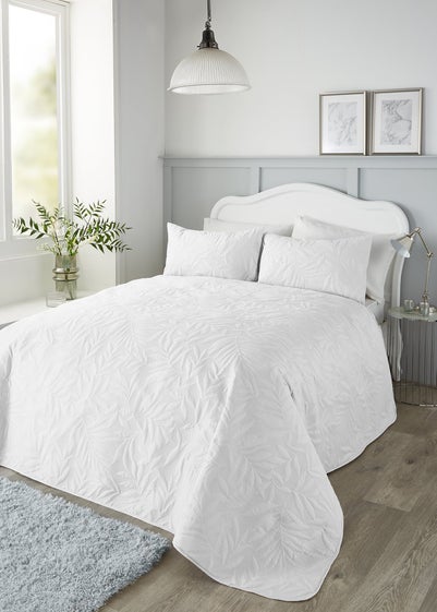 Serene Luana Soft Touch Pinsonic White Bedspread