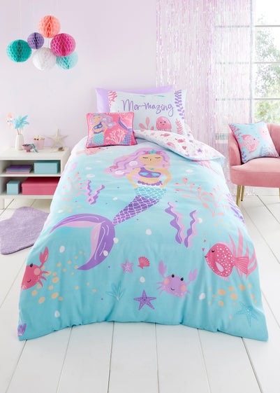 Bedlam Mermaid Vibes Aqua Duvet Cover Set - Single