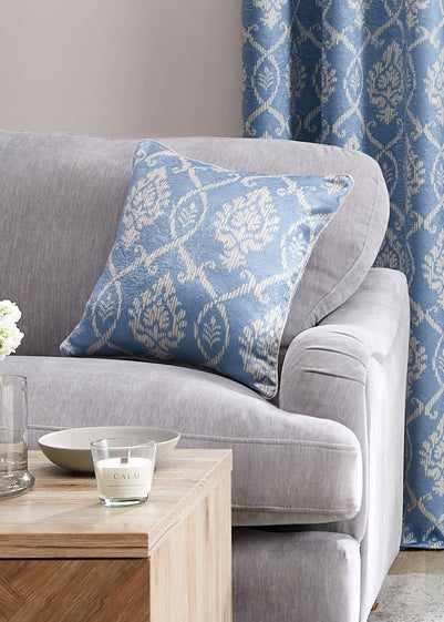 Dreams & Drapes Vivianna Soft Touch Blue Filled Cushion (43cm x 43cm)