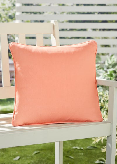 Fusion Plain Dye Orange Filled Cushion (43cm x 43cm)