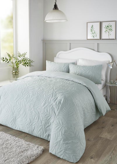 Serene Luana Soft Touch Green Duvet Cover Set