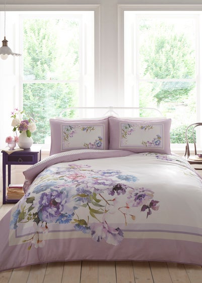 Appletree Heritage Arley Sateen Lilac Duvet Cover Set