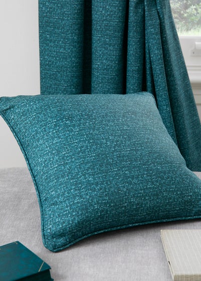 Dreams & Drapes Pembrey Brushed Cotton Blue Filled Cushion (43cm x 43cm)