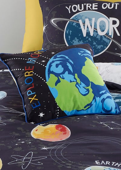 Bedlam Outer Space Velvet Filled Cushion - 43W X 43D