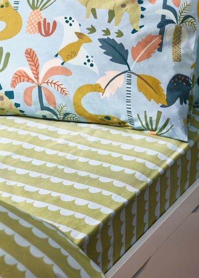 little furn. Little Dinos Scandi Fitted Bed Sheet