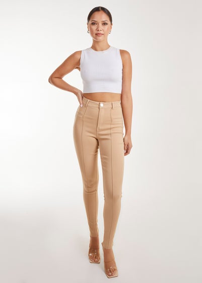 Pink Vanilla Slim Fit Seam Detail Trousers