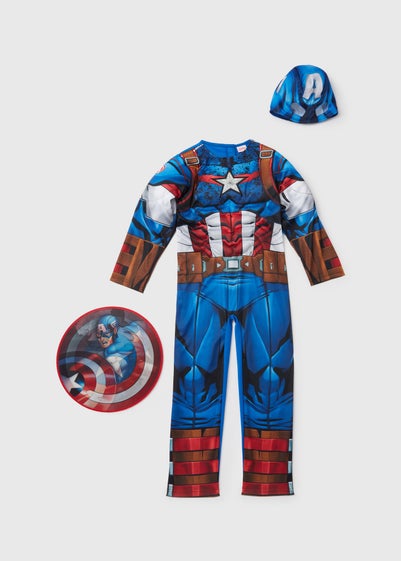 Kids Captain America Fancy Dress Costume (3-9yrs)