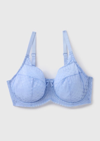 Blue DD+ Stretch Lace Bra