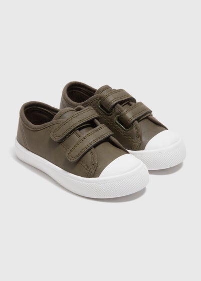 Boys Green PU Strap Trainers (Younger 4-12)