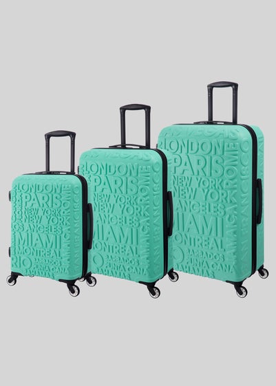 IT Luggage Green Hard Shell City Suitcase