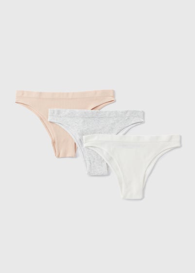 3 Pack Seamless Brazilian Knickers