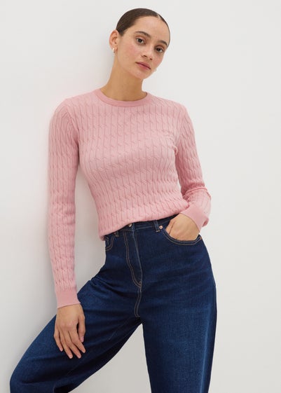 Pink Baby Cable Jumper