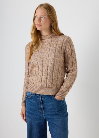 Beige Cable Knit Jumper