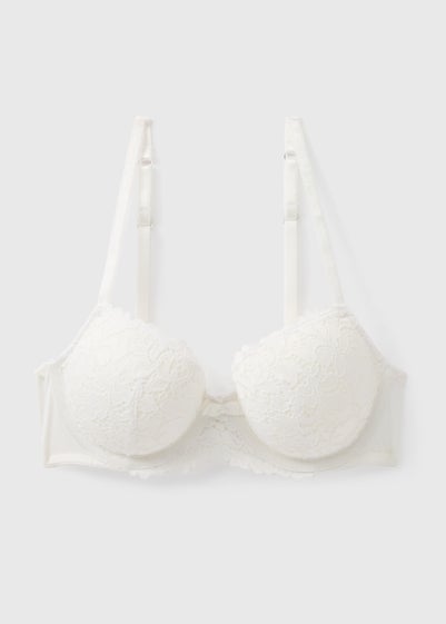 Cream Lace Detail Bra