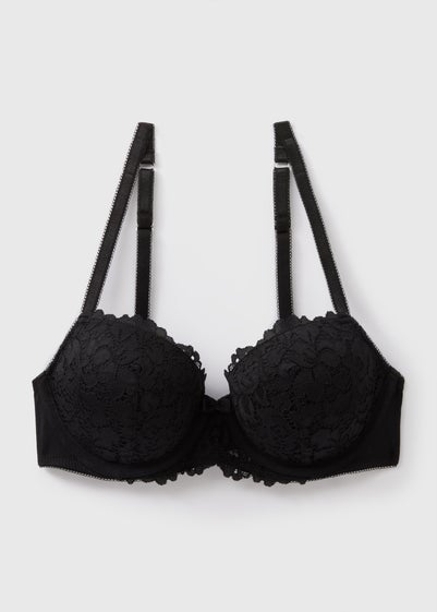 Black Lace Detail Bra