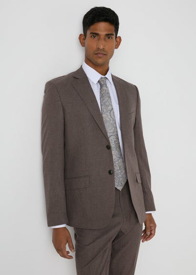 Taylor & Wright Brown Slim Fit Suit Jacket