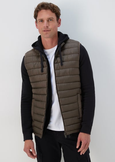 Khaki Puffer Gilet