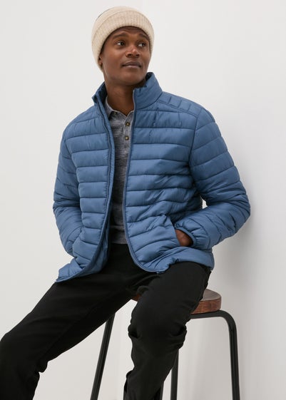 Blue Funnel Puffer Jacket