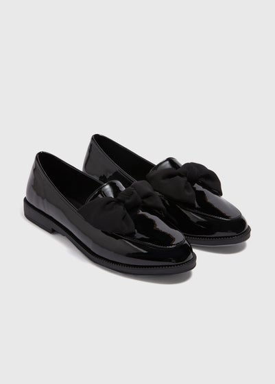 Black Patent Chunky Loafers Matalan