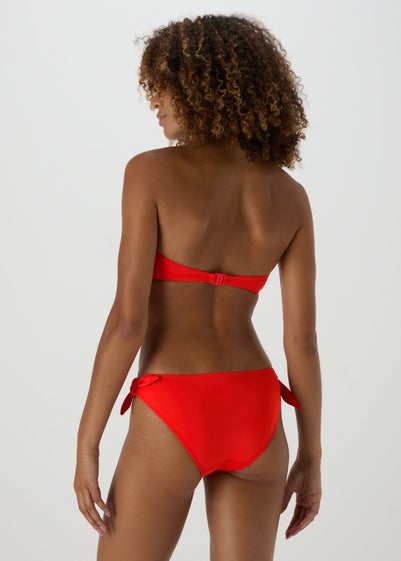 Red Twist Bikini Top