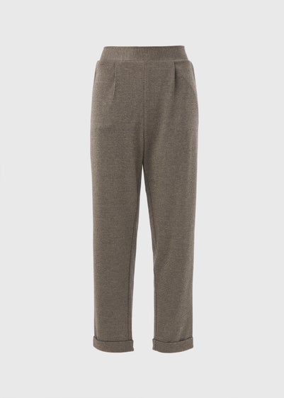 Brown Ponte Straight Leg Trousers