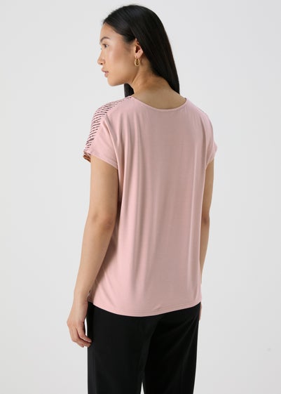 Et Vous Pink Patterned T-Shirt