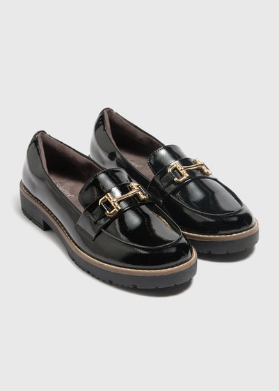 Soleflex Black Chain Loafers