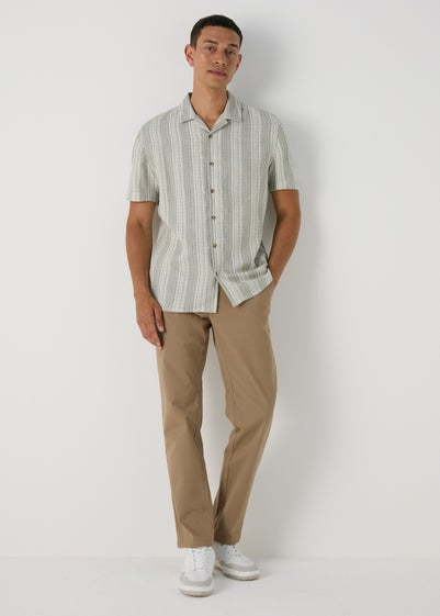 Beige Straight Fit Chinos