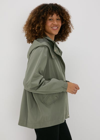 Khaki Mid Length Mac Coat