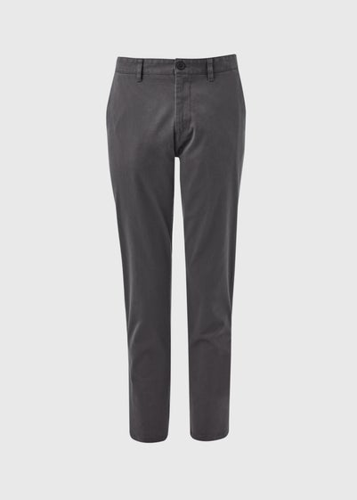 Grey Straight Fit Chinos