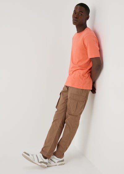 Brown Basic Cargo Trousers