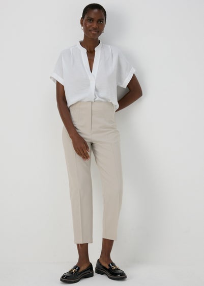 Et Vous Beige Tapered Trousers