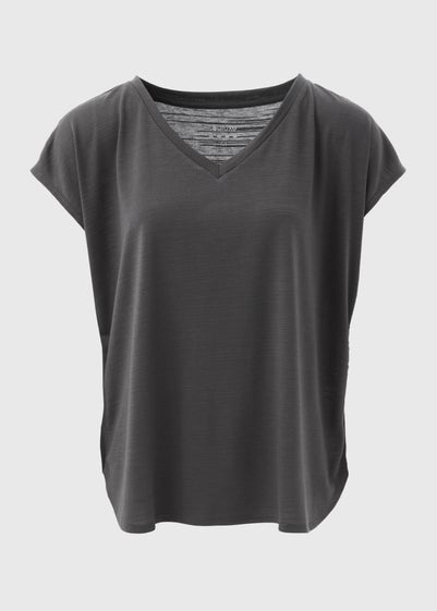 Souluxe Charcoal V Neck T-Shirt