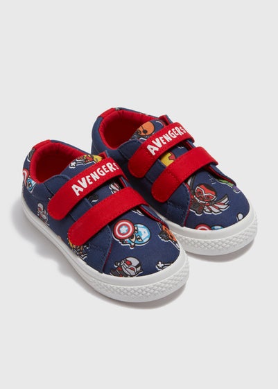 Marvel Kids Navy Avengers Canvas Shoes (Younger 4-12)