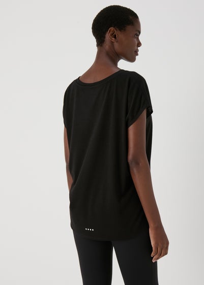 Souluxe Black V Neck T Shirt