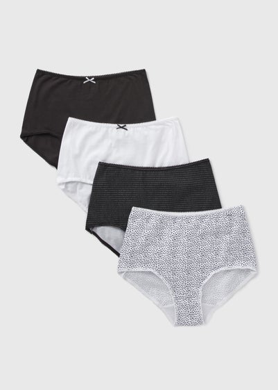 4 Pack Monochrome Full Knickers