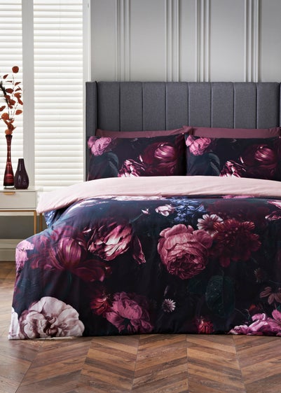 Purple Floral Duvet Set