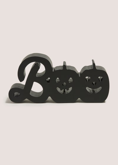 Black Halloween BOO Sign