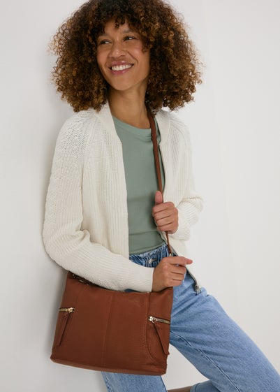 Tan Slouch Cross Body Bag