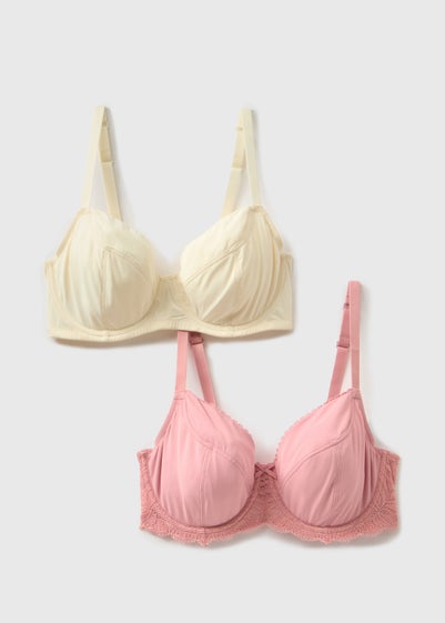 Pink & Cream Lace DD+ Bra