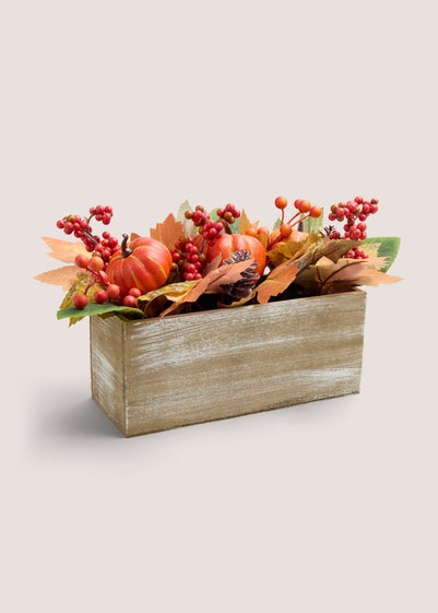 Orange Autumn Wooden Trough