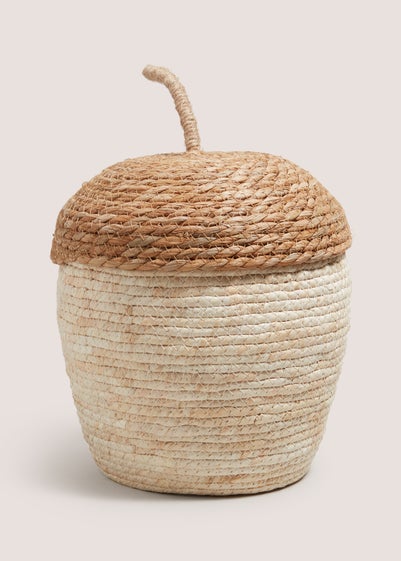 Neutral Acorn Storage Basket (38cmx28cm)