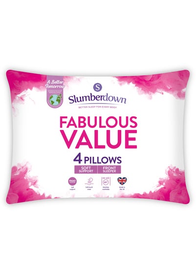 4 Pack Slumberdown Fabulous Value Pillows