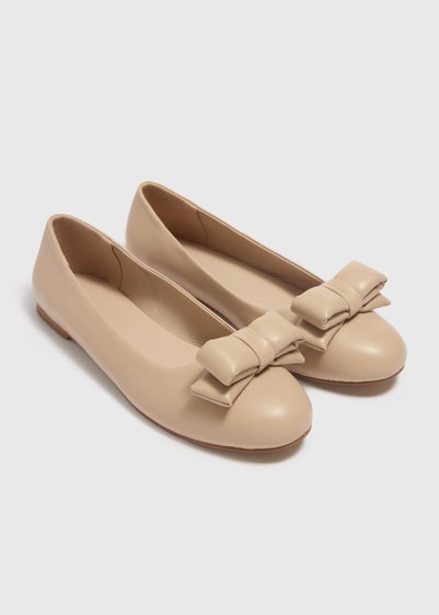 Nude Bow Ballet Flats