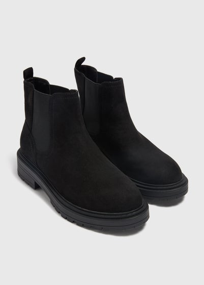 Black Wide Fit Chelsea Boots